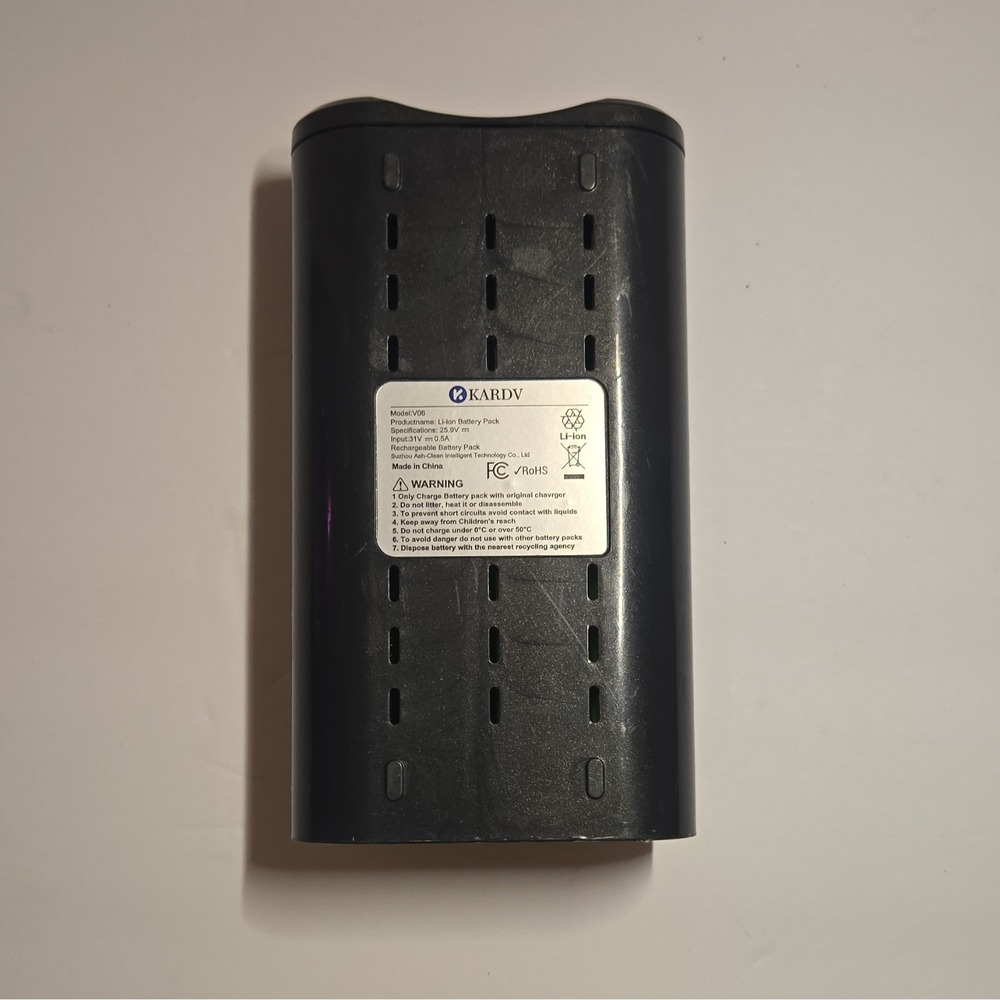 Kardv Rechargeable Battery For V06 Cordless Vacuum Cleaner 25.9V Li-ion Pack - Picture 2 of 4